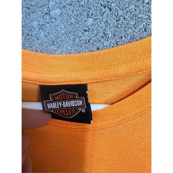 Harley Davidson Knoxville Factory Custom Crew Neck Short Sleeve T-Shirt Orange X - Picture 3 of 4